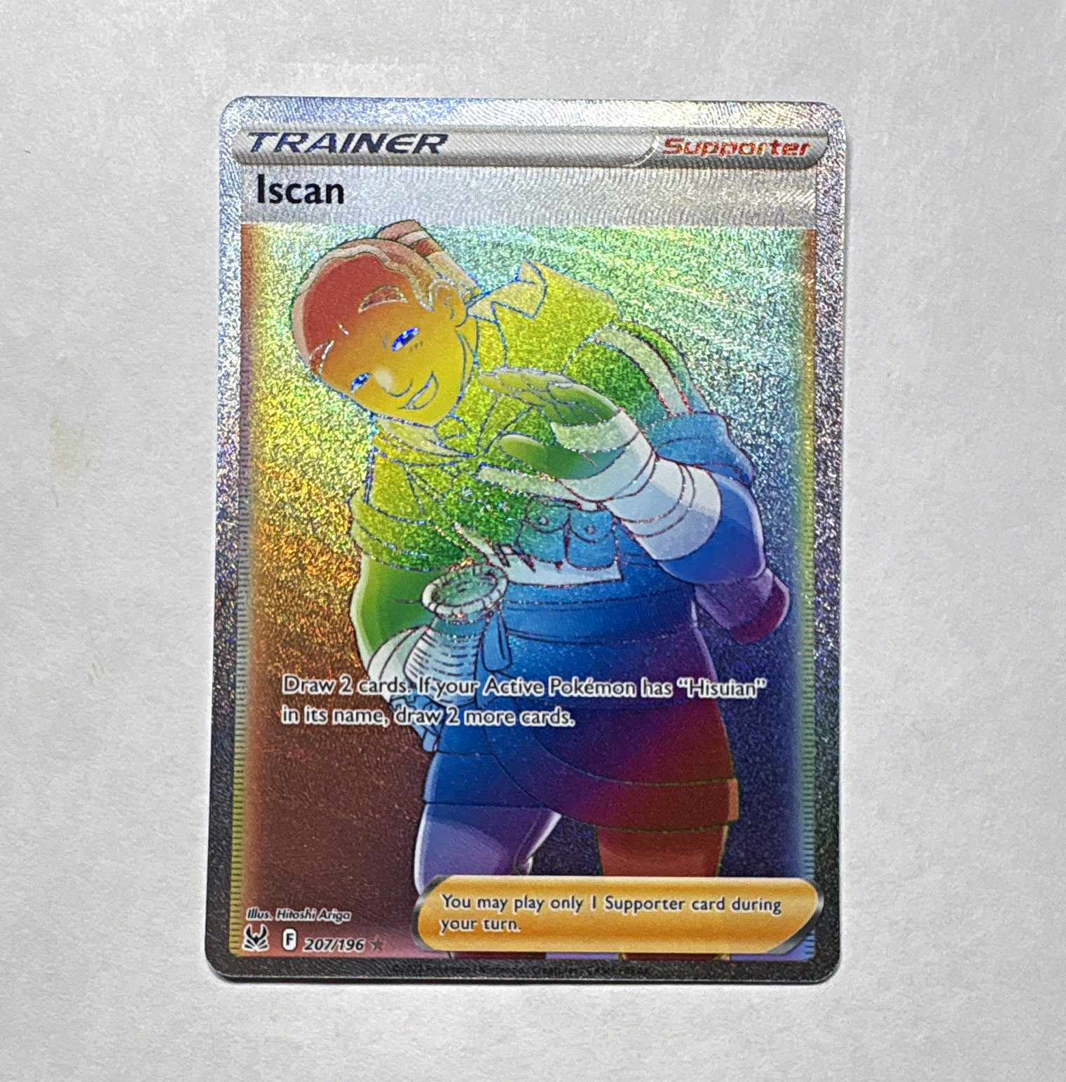 Pokemon TCG Iscan 207/196 SWSH11 Lost Origin Trainer Secret Rare Holo Full Art