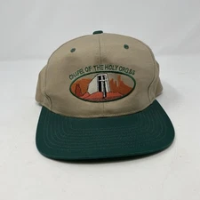 Sedona Arizona Chapel Of The Holy Cross Tan Green Bill Red Rock Baseball Cap Hat