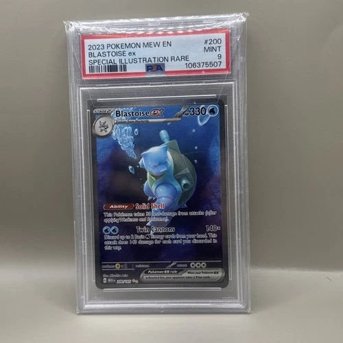 PSA 9 Blastoise Ex 200/165 Sv: Scarlet & Violet 151 SIR