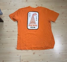 Whataburger x Magellan Shirt Mens XL Orange Short Sleeve Picnic Club
