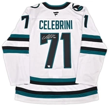 Sharks Macklin Celebrini Auto White Fanatics Authentic Premium Jersey Size 54