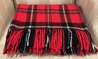 Vtg Red Black Stadium Throw, Wash/Dry Acrylic, Made In Taiwan, 60” x 48”, NICE! — photo 9