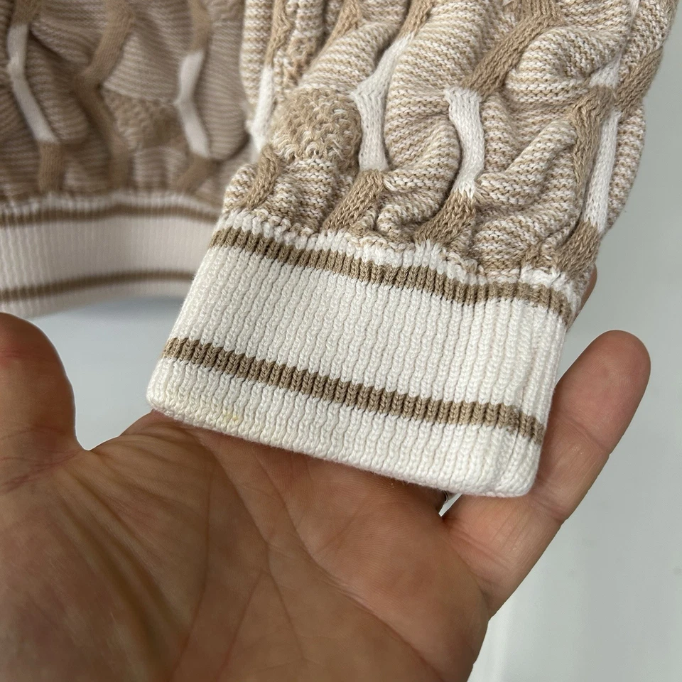 Suéter de punto COOGI 3D vintage crema y tostado para mujer mediano hip hop Australia en muy buena condición Foto 4 de 4