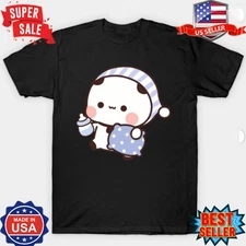 Bubu Panda Going To Sleep With Dudu Bear Shirt Bubu Dudu Christmas T-Shirt S-3XL