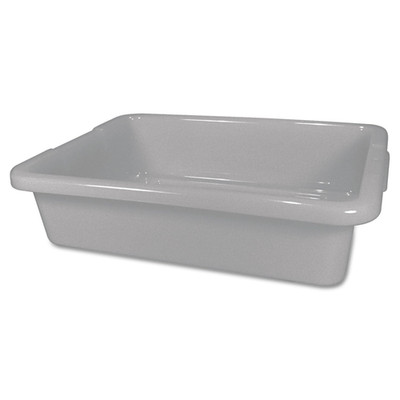 Standard Bus/Utility Box, 4.6-Gallon, Gray, Plastic, Heavy Duty Restaurant Wash