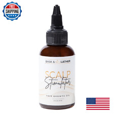 Bask & Lather Scalp Stimulator Hair Growth Oil w/ Mint & Rosemary - 4 oz
