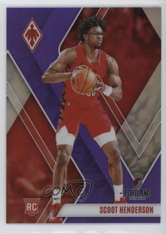 2023-24 Panini Phoenix Rookies Purple 112/150 Scoot Henderson #298 g1d