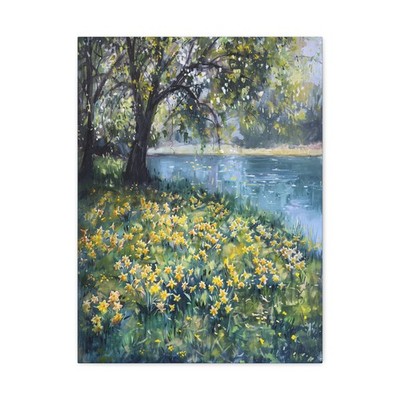Daffodils on Canvas, Print Inspired by William Wordsworth Poem