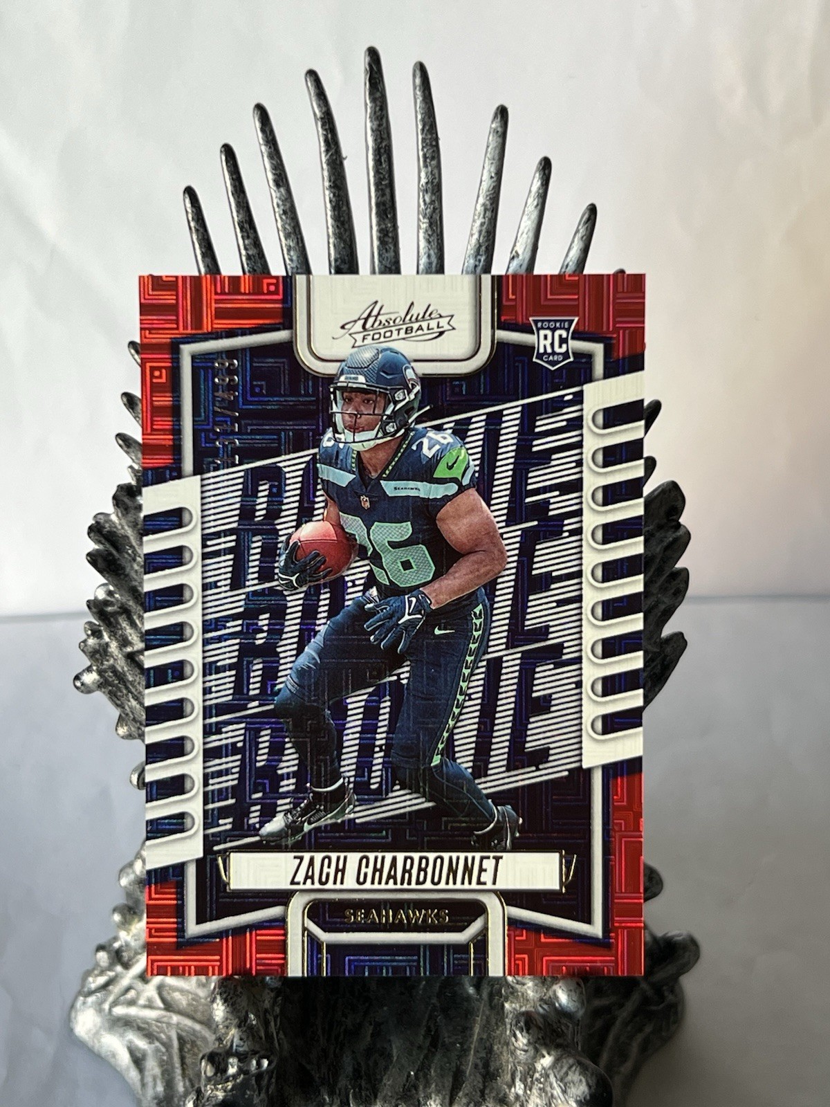 2023 Panini Absolute - Rookies Zach Charbonnet #119 Red Squares /499 (RC)