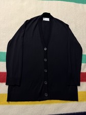 Pre 2009 Maison Martin Margiela Black Silk Wool Cardigan Large L Made In Italy