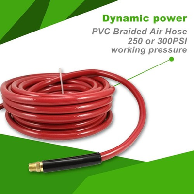 #ad 3 8quot; x 50 ft PVC Air Hose with 1 4quot; NPT Male Fittings 300 PSI Max Pressure $19.79