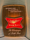 Vintage Miller High Life Beer Lighted Sign The Champagne Of Bottle Beer *READ*￼