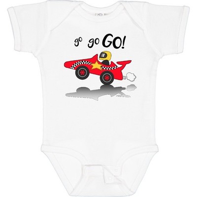 Inktastic Go Go Go! Red Racing Car Baby Bodysuit Cars Kids Race Speed Driving