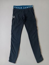Under Armour Youth Girls Leggings Navy Blue Athletic ColdGear Approx Size YM