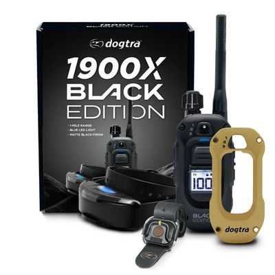 Dogtra 1900X Black Edition + X-Shield - Cayote - 1 Mile Range, 3-Dog Expandable