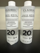  2 Pack Clairol Professional PURE WHITE Cream Developer - 20 Volume 8 Oz. Each