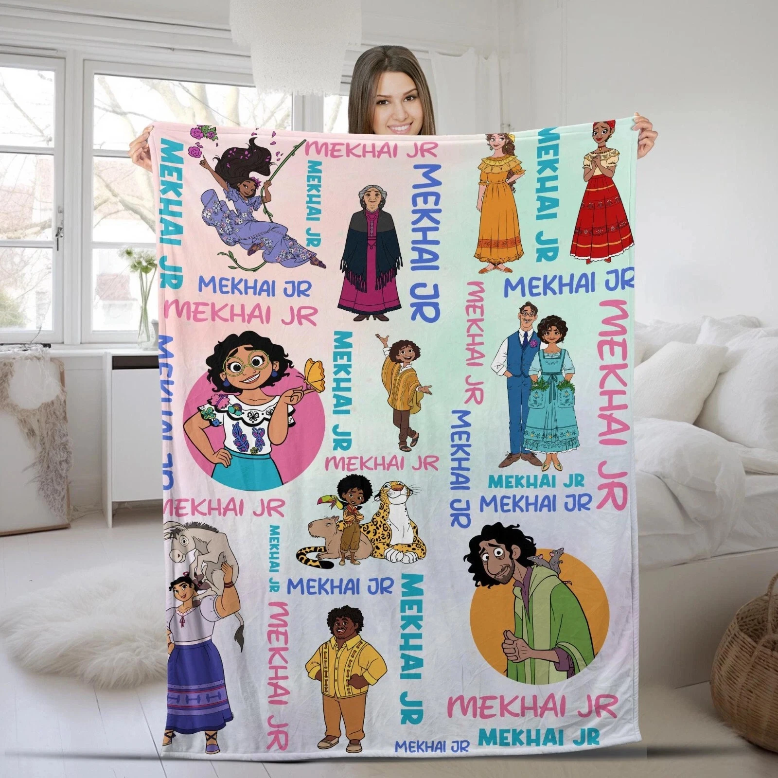 Personalized Encanto Blanket, Disney Fleece Blanket, Cartoon Characters Blanket,