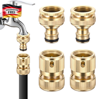 Gartenschlauch Adapter 1/2 3/4 Zoll Messing Schnellverbinder FüR Wasserhahn