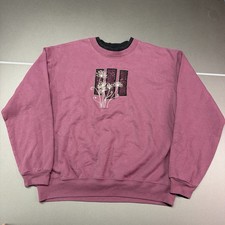 Vintage Morning Sun Sweatshirt Womens L Purple Embroidered Graphic Crewneck 90s