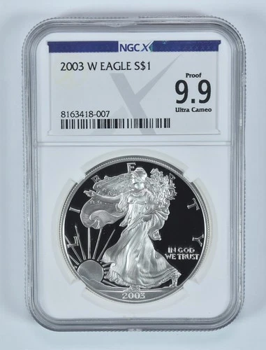 2003-W American Silver Eagle Proof 9.9 UCAM NGC X NGCX *3406