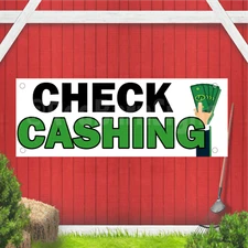 Check Cashing Indoor Outdoor Vinyl Banner Design