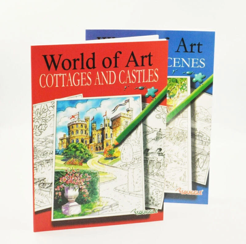 2x Mind Relaxing Colouring Book Books Kids - Adult Stress Relief Colour Therapy  - Image 2 of 4