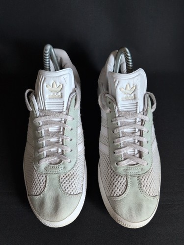 Adidas Gazelle Green White Mesh Low Top Trainers BB5178 Womens Size 5.5 - Picture 4 of 16
