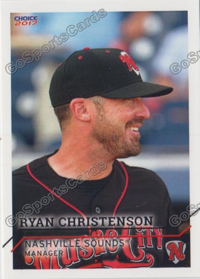 2017 Nashville Sounds Ryan Christenson Oakland Athletics MGR