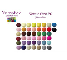 20 x VENUS #70 H&auml;kel Baumwolle Schn&uuml;rung Tatting Garn 82m / Kn&auml;uel siehe Beschreibung