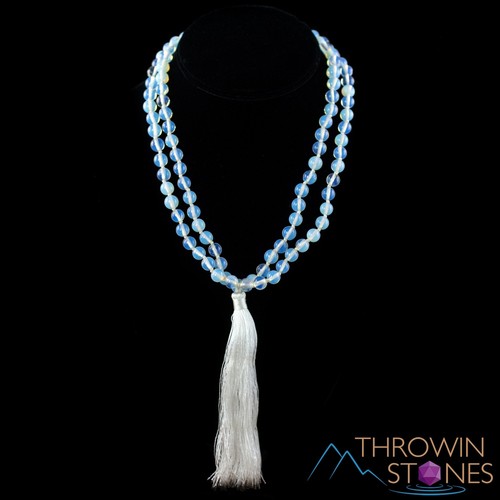 OPALITE Crystal Necklace, Mala - Handmade Jewelry, Beaded Necklace, E1814 - Picture 2 of 10