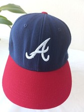 Authentic Diamond Collection mens Snapback Baseball Hat Navy blue and red