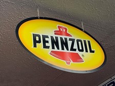Pennzoil Oval Sign - Double Sided