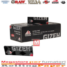 Cartine Gizeh Black Extra Fine Nero Corte Singole Confez Da 50 Libretti