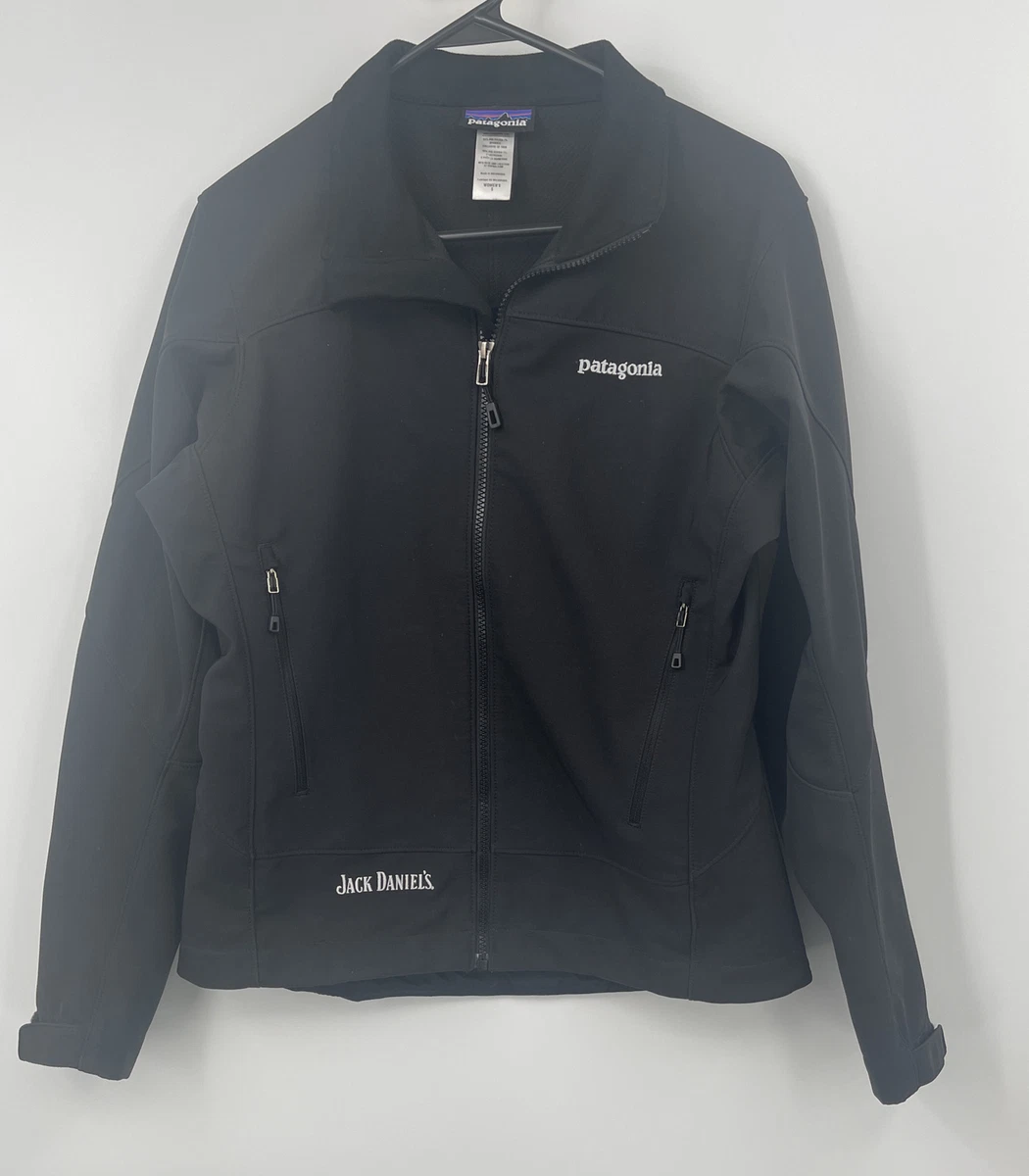 Patagonia black soft shell Jack Daniels Patch zip up jacket size Small |  eBay