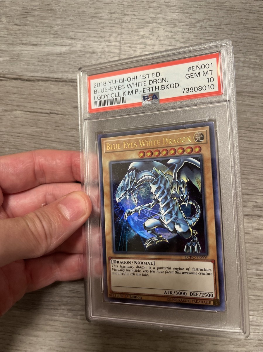 💎PSA 10 Blue Eyes White Dragon LCKC-EN001 1st Edition Earth