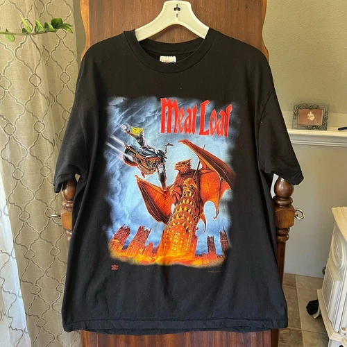Rare Vintage 1990s Meatloaf World Tour Band T Shirt Classic 1990s vintage concert t-shirt, vintage, size XL, single stitch, B+ condition