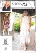 Know M by MIMI G Sewing Pattern ME2038 Misses' Dress in Two Lengths 18-26 Plus