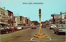 Rice Lake WI Wisconsin Unused Vintage Postcard F48a