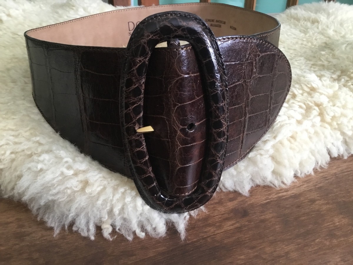 Donna Karan Tan Genuine Alligator/Crocodile Leather Belt Men main image 2