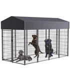 Heavy Duty Metal Welded Wire Outdoor Dog Kennel Pen Cage Waterproof Shade Cover 