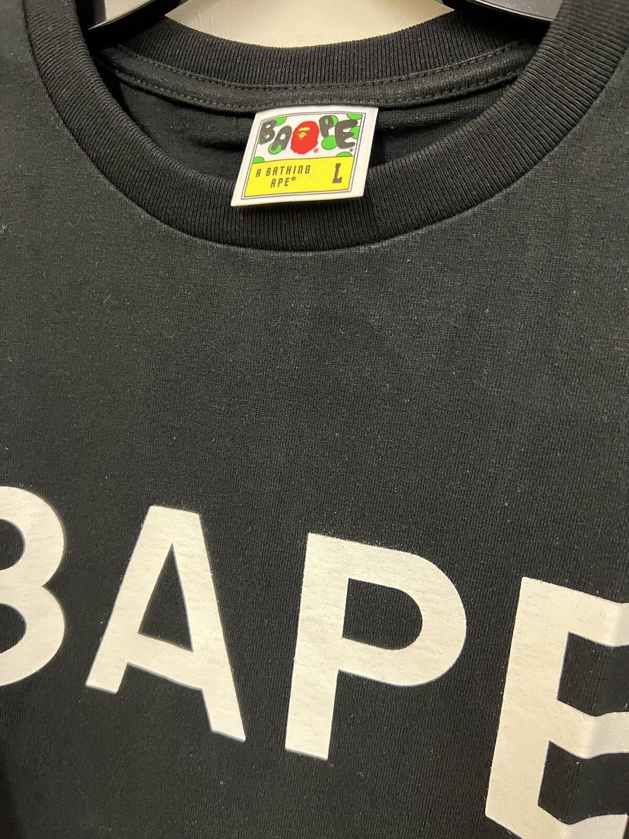 BAPE x Keith Haring Foundation Tee 2 T Shirt Sz L Black A Bathing