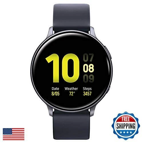 Samsung Galaxy Watch Active2 Bluetooth Smartwatch, Aluminum, 44mm, Black (SM-