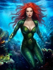 Mera | Aquaman Anime Sexy Lady HD Print Canvas Comic Poster Unframed