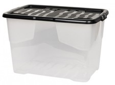 XL Aufbewahrungsbox Box Kunststoffbox Wäschebox Lagerbox Regalbox Deckel 