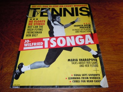 VINTAGE JUNE 2008 '' TENNIS '' MAGAZINE - JO-WILFRIED TSONGA COVER