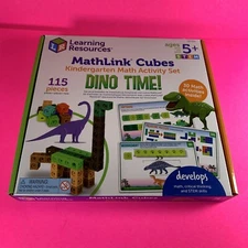 Learning Resources MathLink Cubes Kindergarten Math Activity Set: Dino Time! New