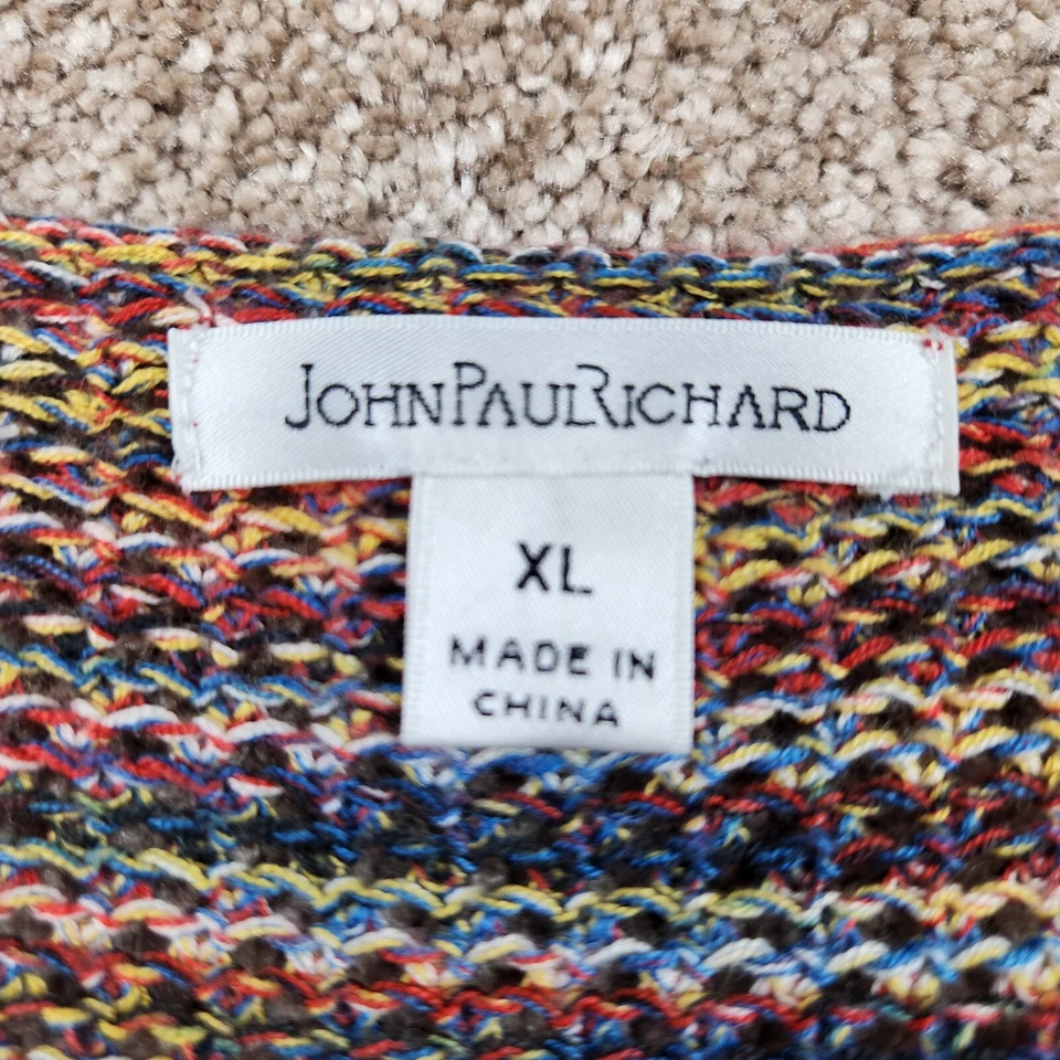 Suéter Púrpura Multicolor John Paul Richard Manga Larga Pullover Boho Para Mujer Foto 2 de 4