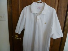 Brooks Brothers performance polo white mens XL cotton short sleeve collar origin