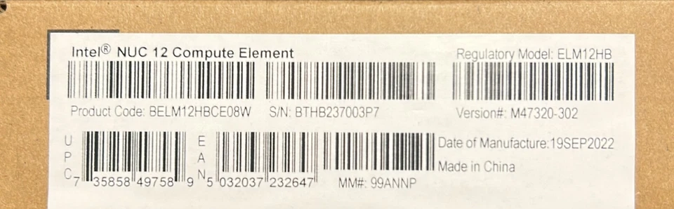 Intel BELM12HBCE08W ELM12HBCE NUC 12 Compute Element Celeron Processor 7305 NEW - Image 2 of 2