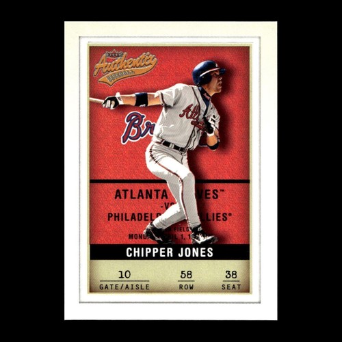 Chipper Jones #58 2002 Fleer Authentix card